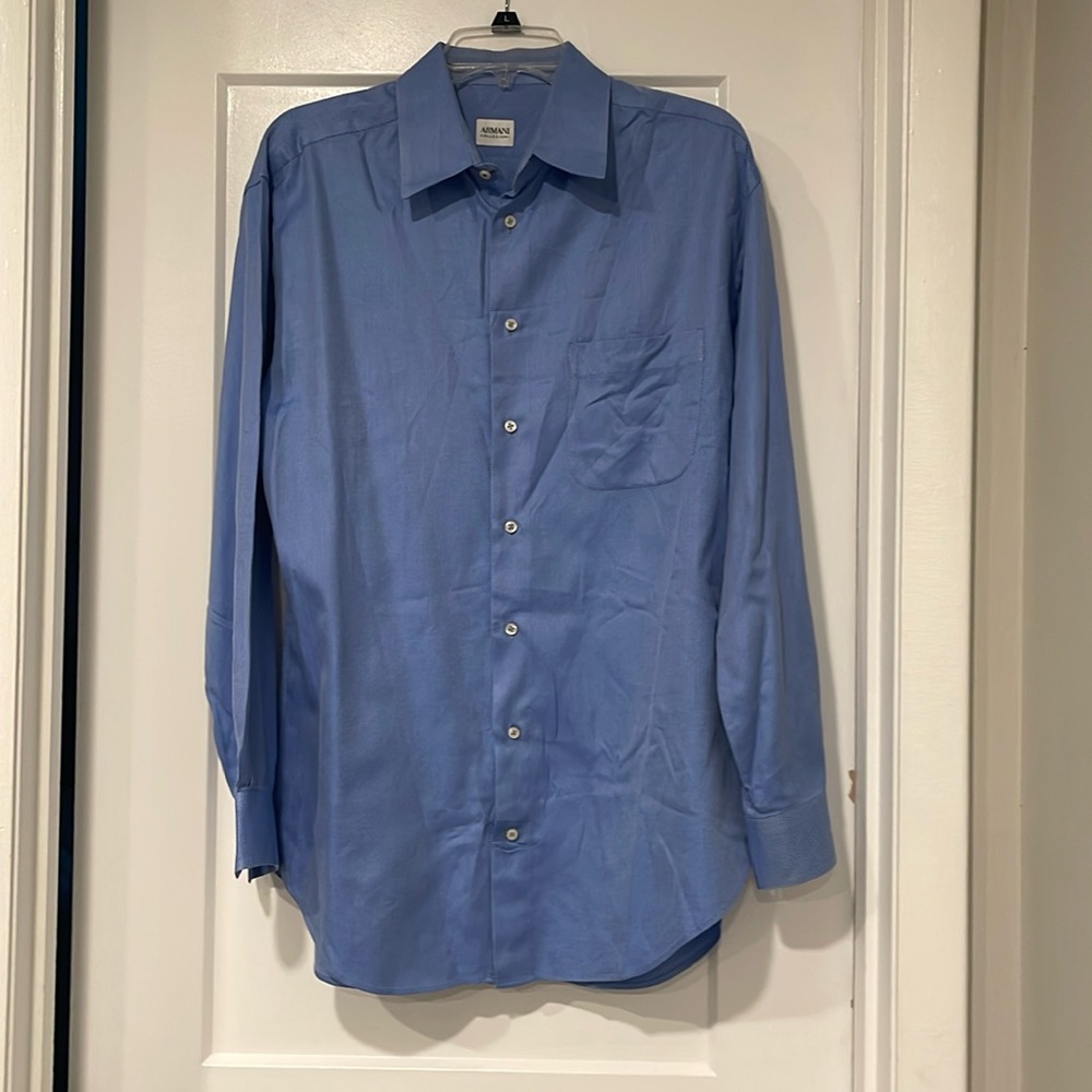 GENTLY USED / ARMANI COLLEZIONI MENS OXFORD BUTTON DOWN SHIRT SIZE 41/16